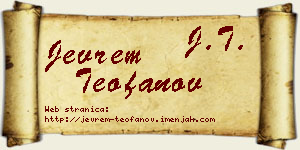 Jevrem Teofanov vizit kartica